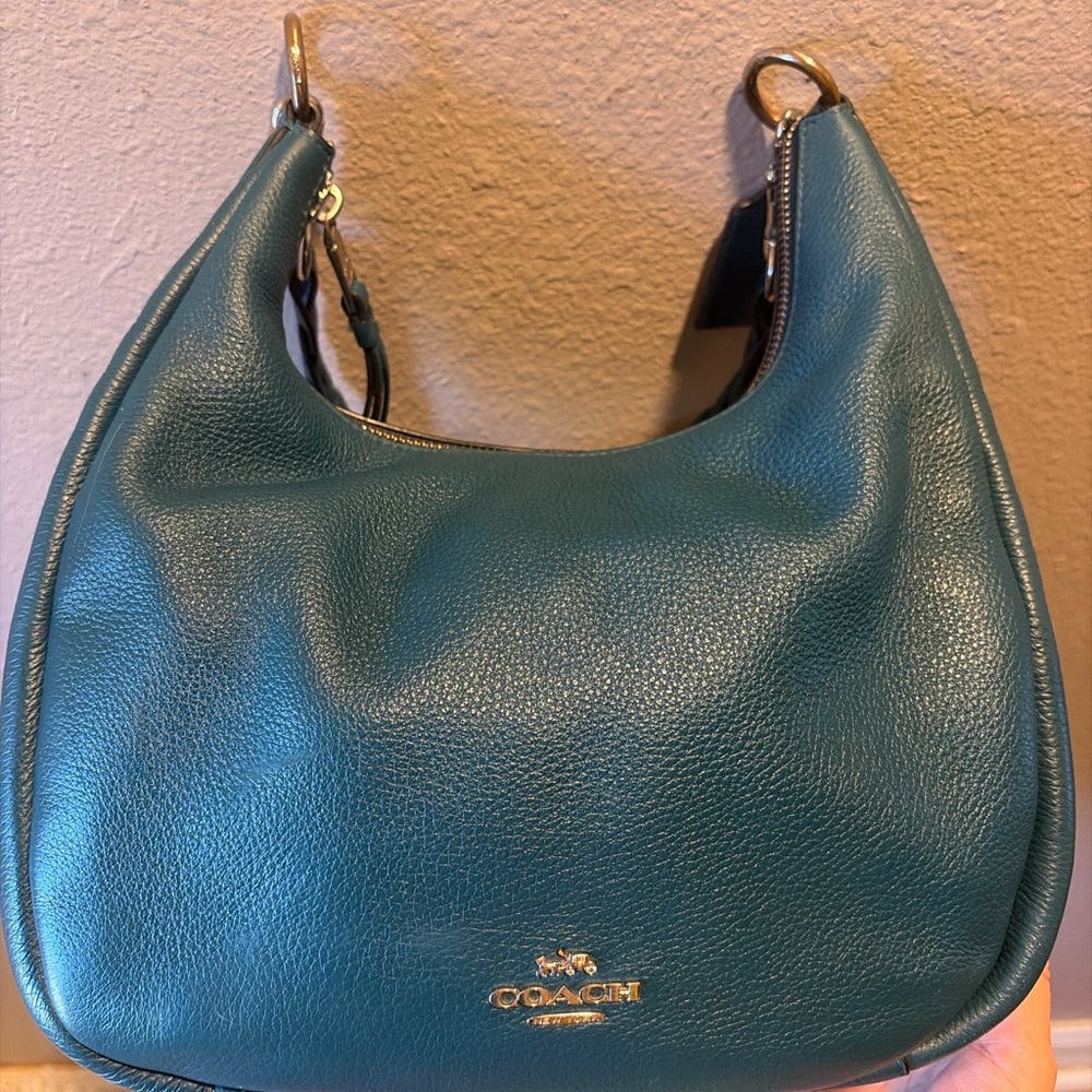 Coach Blue Leather Hobo Bag